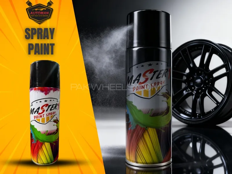 Gloss Black Spray Paint 500ml – High Shine Finish for Cars, Bikes & Metal | AutoManPK Gloss Black Spray Paint 500ml – High Shine Finish for Cars, Bikes & Metal | AutoManPK Image-1