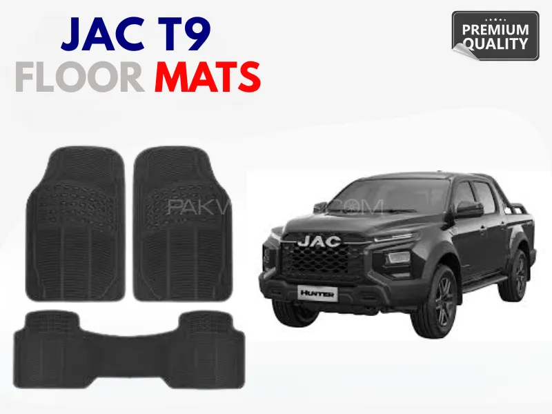 JAC T9 Hunter Rubber Coated Floor Mats | Custom Fit Non-Slip | Waterproof Car Liners JAC T9 Hunter Rubber Coated Floor Mats | Custom Fit Non-Slip | Waterproof Car Liners Image-1
