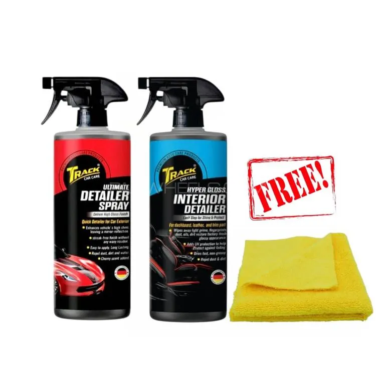 Track Quick Detailer and Interior Dashboard Spray 500ml With Free Microfiber Towel Image-1