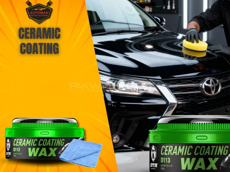 DTR Ceramic Coating with Microfiber Cloth – 9H Paint Protection & High Gloss Shine | AutoManPK Image-1