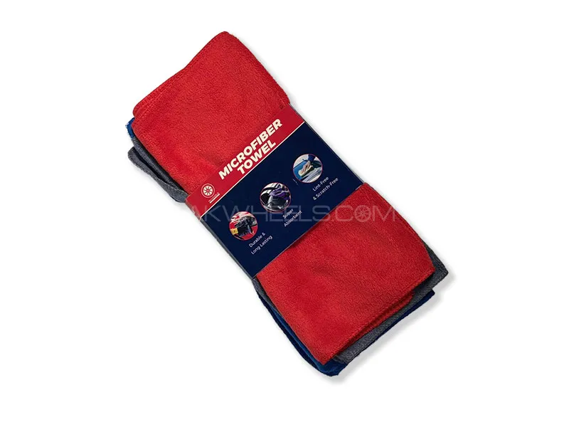 PakWheels Car Care - Microfiber Towel 30X60 (360GSM) - Interior & Engine Cleaning (Pack Of 3) PakWheels Car Care - Microfiber Towel 30X60 (360GSM) - Interior & Engine Cleaning (Pack Of 3) Image-6