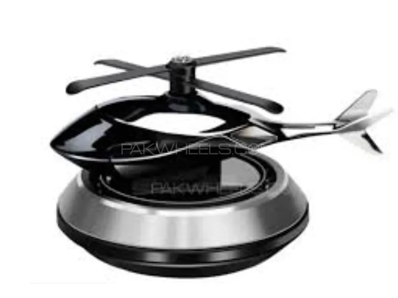 Car Helicopter Solar Rotating Perfume Diffuser – Dashboard Air Freshener & Fragrance Decor Image-1