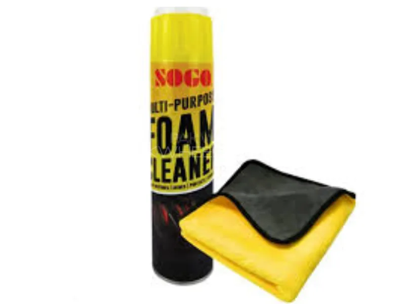 SOGO All Purpose Cleaner Foam with Free Microfiber Cloth – Multipurpose Cleaning Spray for Car, Home Image-1