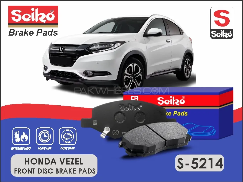 Honda Vezel 2013-2020 Premium Seiko Front Disc Brake Pad Image-1