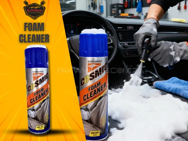 Kangaroo Car Foam Cleaner – Multi-Purpose Interior & Upholstery Cleaning Spray | AutoManPK Image-1