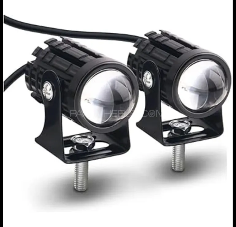 Single Lens LED Fog Light (Pack of 2) | Durable Metal Body | Bright White Waterproof Light for Car & Image-1