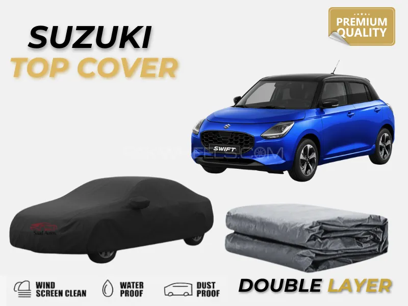 Suzuki Swift 2025 Double Layer Top Cover | Black | Waterproof | UV & Dust Protection Image-1