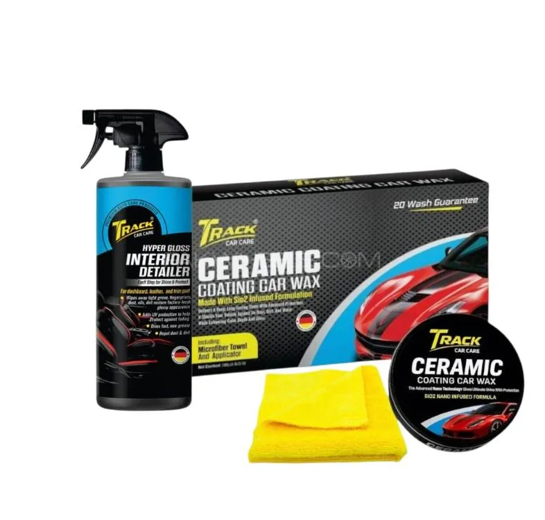 Track Car Care-Interior& Dashboard Detailer 500ml With Track Car Ceramic Coating Wax 200-Free Towel  Image-1