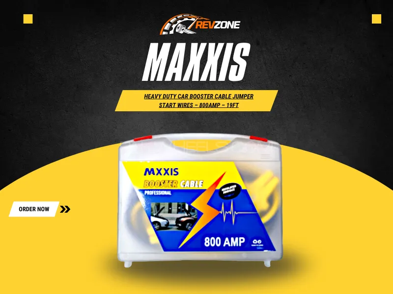 MAXXIS HEAVY DUTY CAR BOOSTER CABLE JUMPER START WIRES – 800AMP – 19FT Image-1