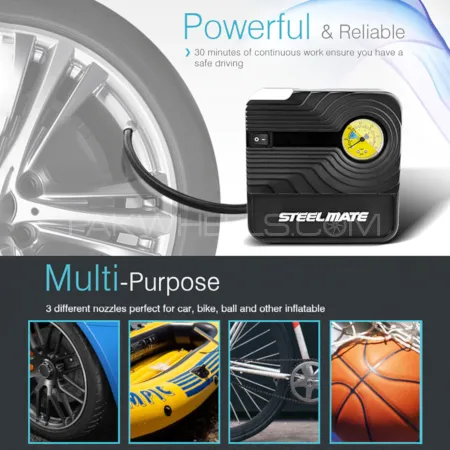 Steelmate Portable Air compressor Pump (PO3). Image-1