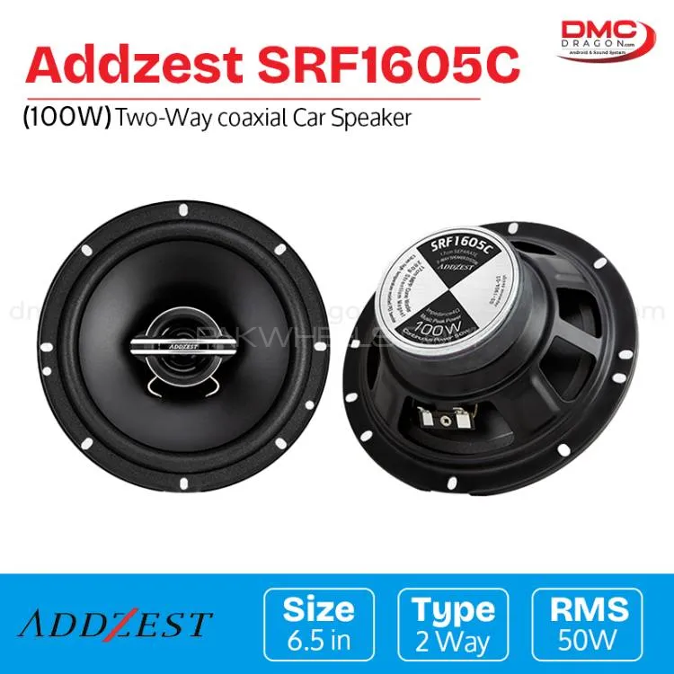 Addzest SRF1605C Two-Way coaxial Car Speaker 100W MAX / 50W RMS6.5 in Image-1