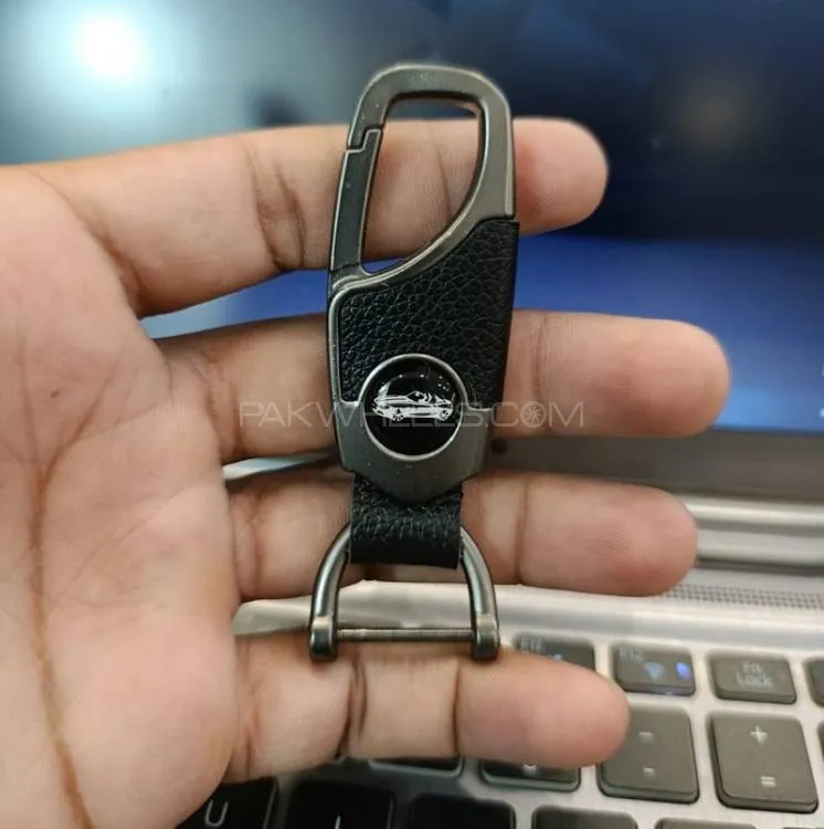 Car Anti Lost Metal Keychain 3D Styling Badges Key Ring Image-1