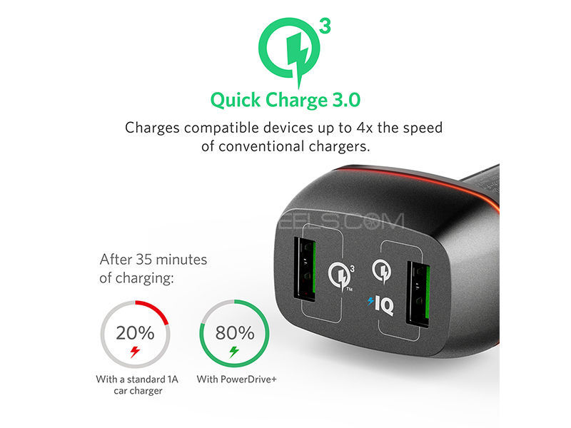 ANKER POWER DRIVE + 2 QUICK CHARGER 3.0 - BLACK Image-1