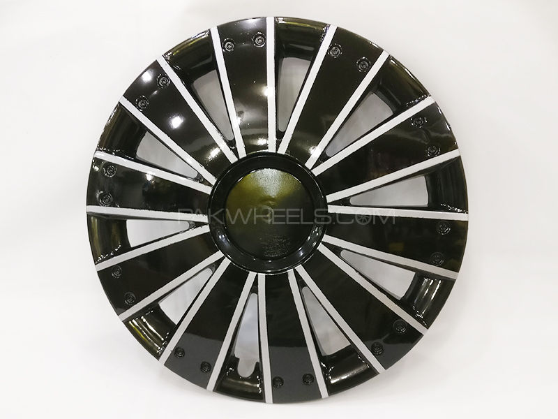 X8 Wheels Cover Two Tone 12" Silver Black  - 1292 Image-1