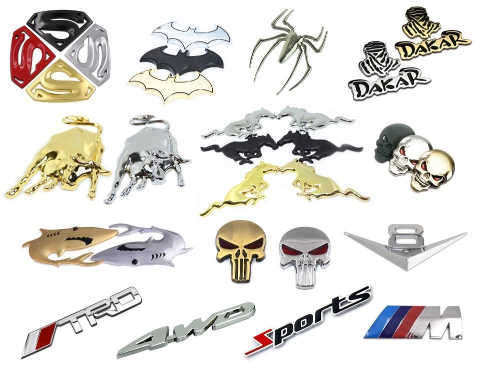 SPECIAL DISCOUNT 3D Car Metallic Stickers Wide Range Logos Emblem Image-1