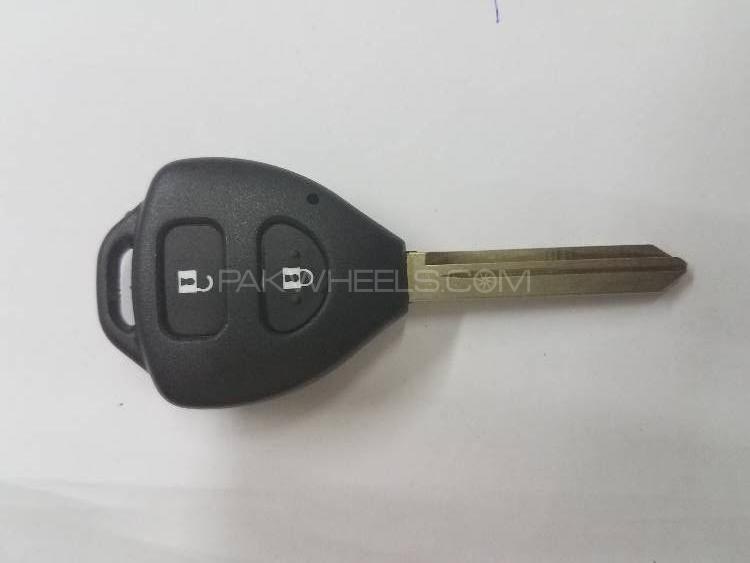 2 Button Toyota Vitz Corolla Remote Key Shell with Blade Cutting Image-1