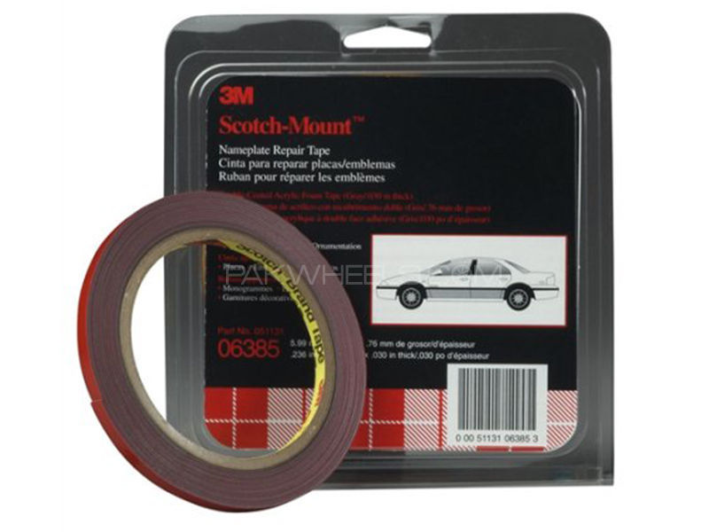 3M Double Sided Tape Gray For Nameplate 0.8mm - 1 Roll - 6385 Image-1