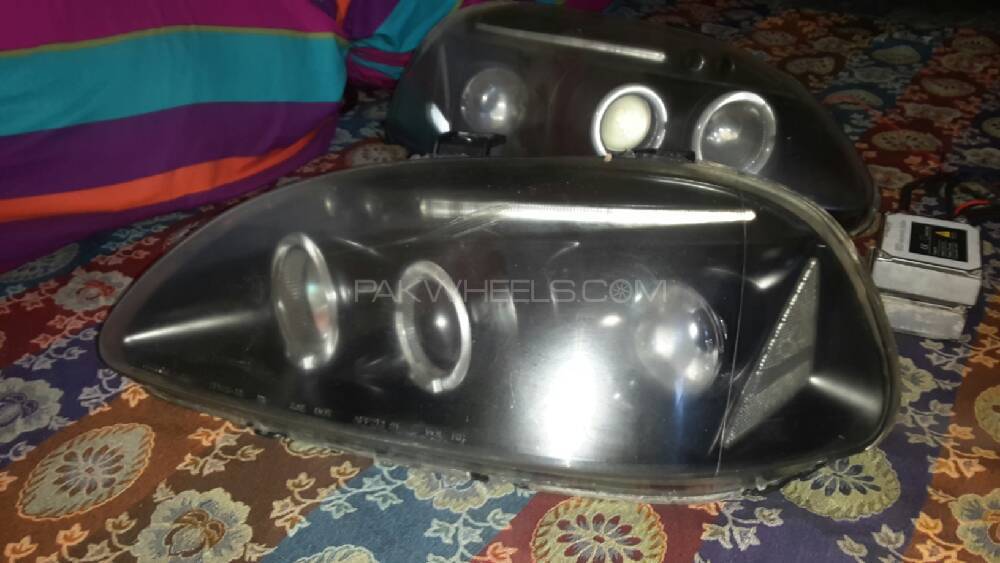 Honda civic model 96 to 2000 modified projector head lights Image-1