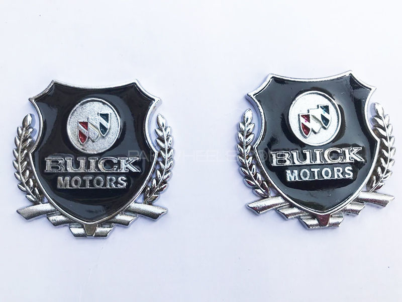 3D Buick Motors Metal Emblem - 2 Pcs Image-1