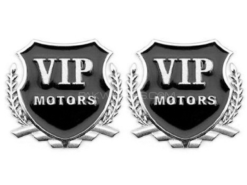 3D VIP Motors Metal Emblem - 2 Pcs Image-1