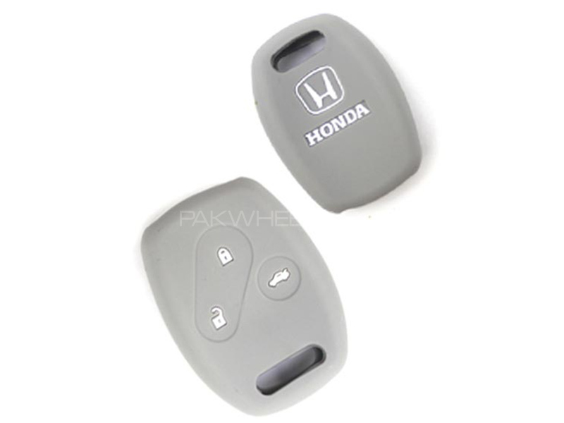Silicon Key Cover For Honda Civic 2004-2008 - Grey Image-1