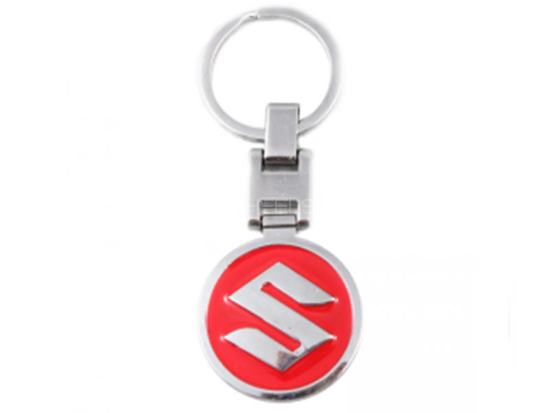 Metal Keychain - Suzuki Red & Chrome  Image-1