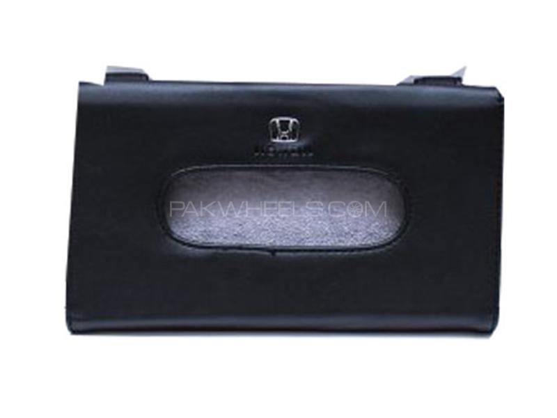 Honda Leather Tissue Box - Black Image-1