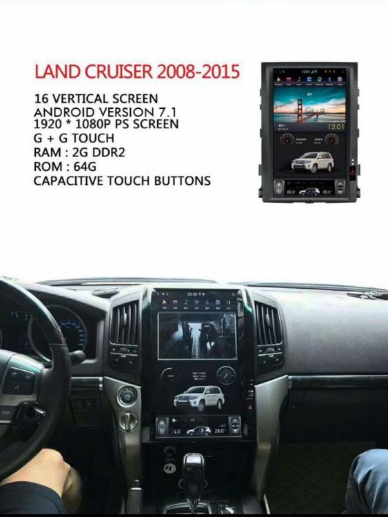 LAND CRUISER VERTIAL SCREEN 16 INCHES WITH CLIMATE CONTROL FROM TOUCH Image-1