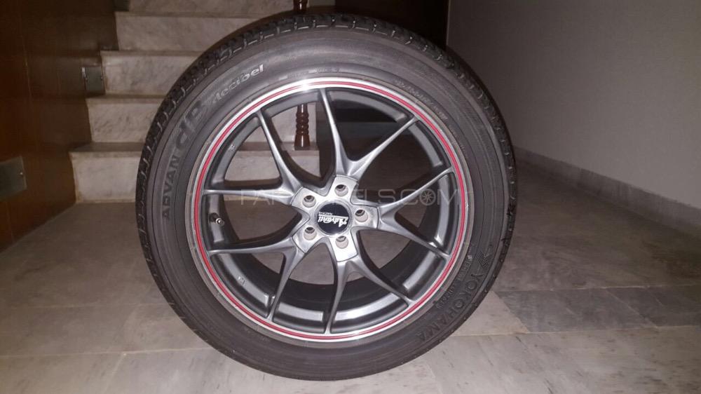 17 inch original Advanti rims with Yokohama Advan DB tyres Image-1