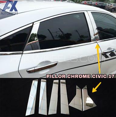 FULL WINDOW CHROME Kit For Honda Cars Image-1