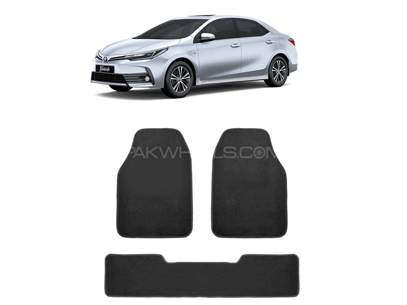 Kenco Carpet Floor Mats For Toyota Corolla 2016-2020 Black 3pcs Image-1