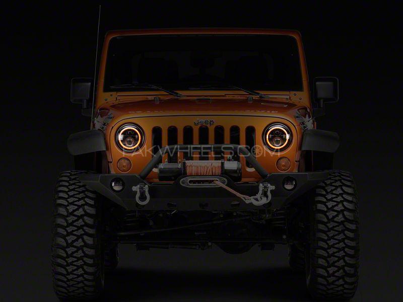 Jeep Led Projection Headlight With Round Drl - 7 Inches Jeep Led Projection Headlight With Round Drl - 7 Inches Image-4