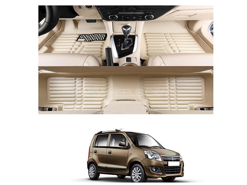 5D Floor Mat For Suzuki Wagon R 2014-2019 - Beige Image-1