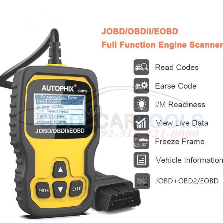 Code reader JOBD OBD2 EOBD OM127 car scanner Image-1