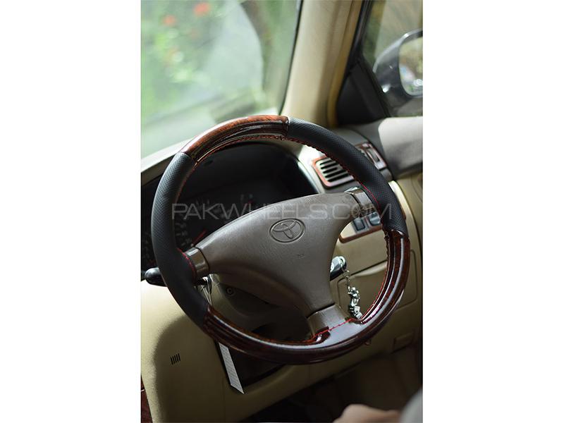 Stitching Steering Cover Carbon - Wooden Image-1