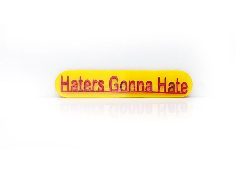 Haters Plastic Pvc Emblem Image-1