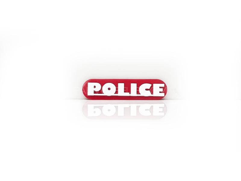 Police Plastic Pvc Emblem Image-1