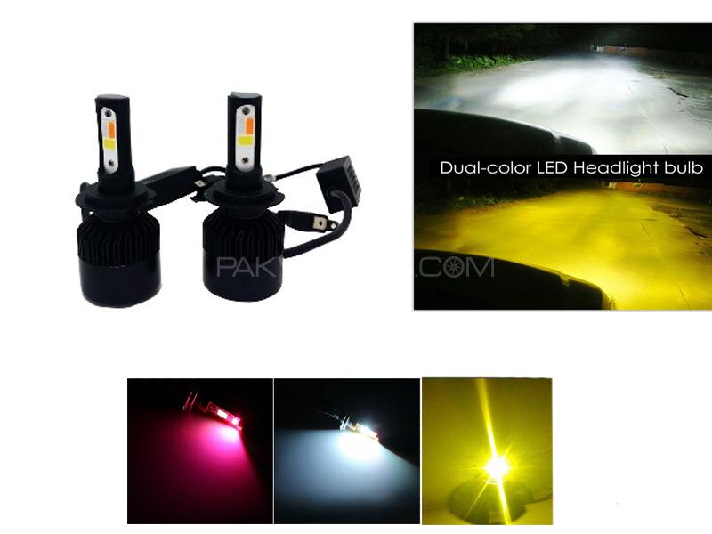 3 Color Led Headlight Bulb H4 Image-1