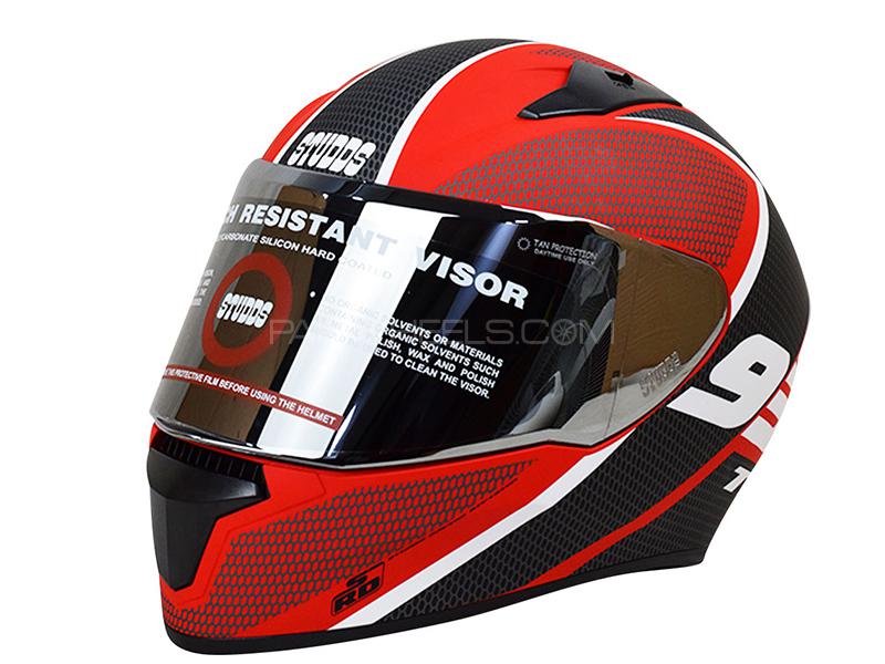 Studds Thunder 93  MotorStudds Thunder Motorcycle Helmet - Red Image-1