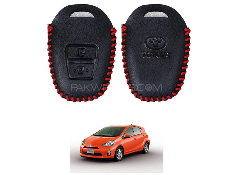 Toyota Aqua 2012-2015 Keyless Remote Leather Key Cover Image-1