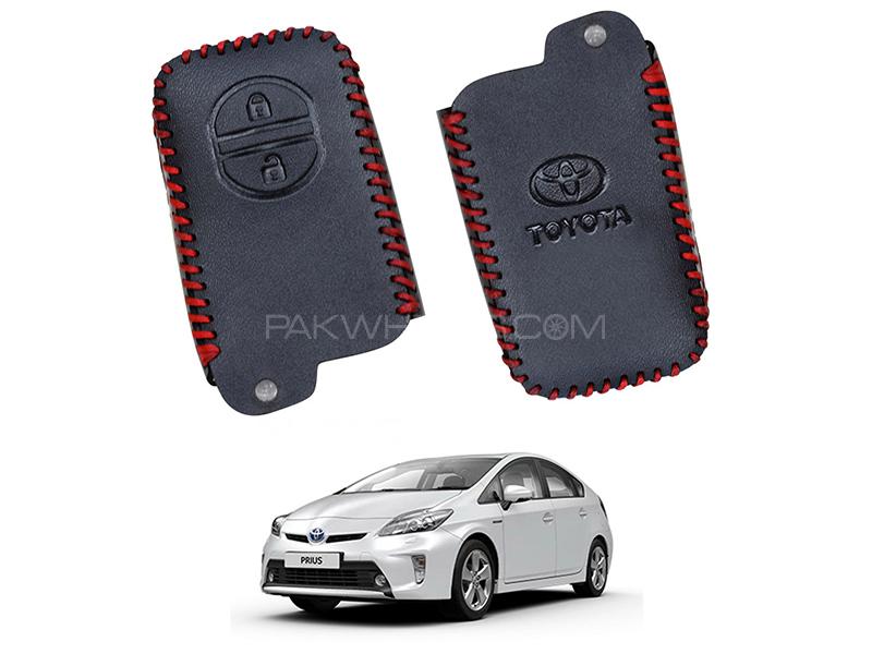 Toyota Prius 2010-2015 Keyless Remote Leather Key Cover Image-1