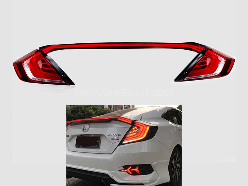 New LED Tail Lights Set For Honda Civic 2016-2020 - 3pcs Image-1