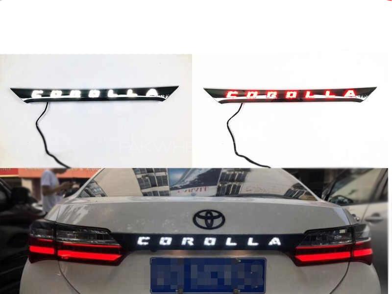 Toyota Corolla Trunk Chrome Garnish With Drl 2014-2020 Image-1
