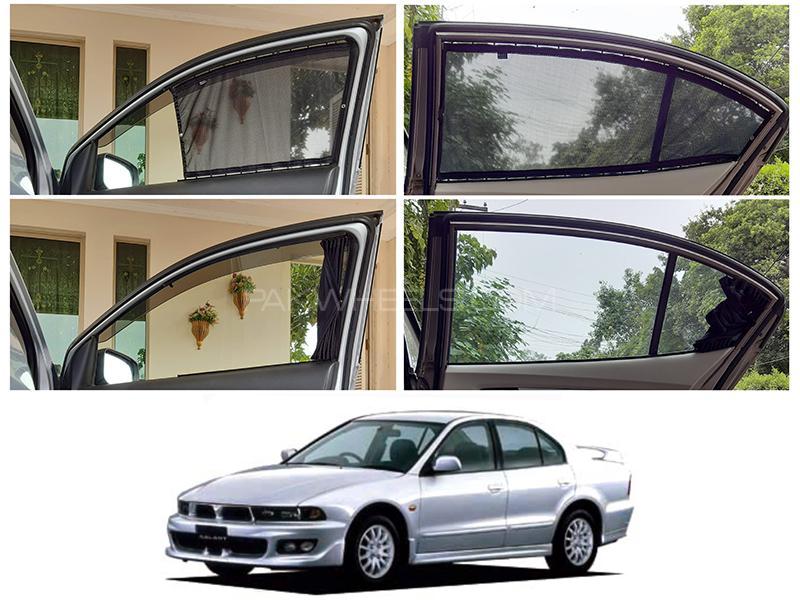 Awra Foldable Fitting Curtain Black Shades For Mitsubishi Galant 1992-1998 Image-1