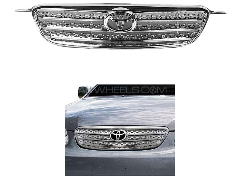 Toyota Corolla 2002-2008 Front Mesh Chrome Grill Image-1