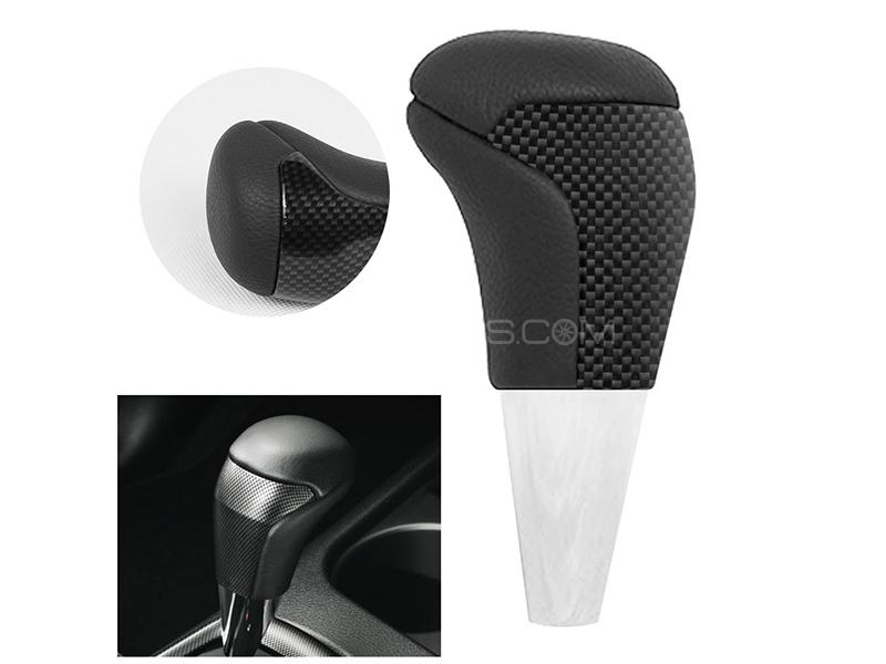 Toyota Hilux Revo 2016-2020 Gear Knob Leather And Carbon Image-1