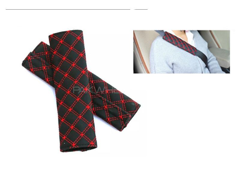 red seat belt covers