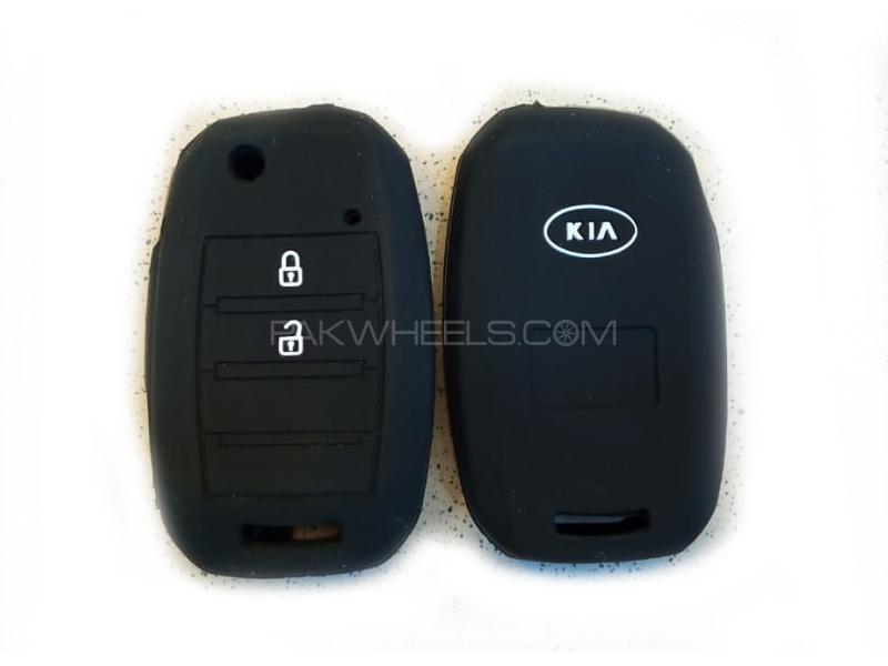 Kia Picanto 2019-2020 Soft Silicone Key Cover Black Image-1