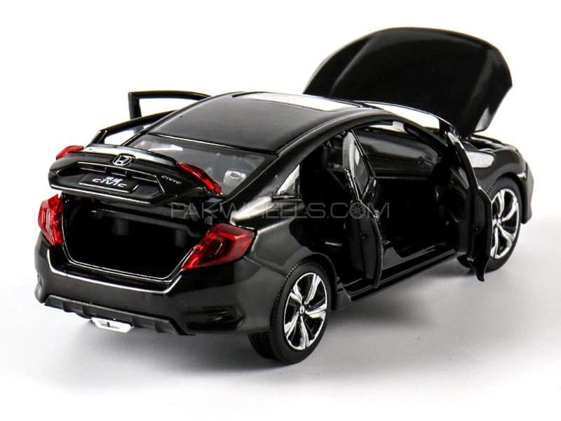 Honda Civic Die Cast Detailed Model With Sound And Lights Black Image-1