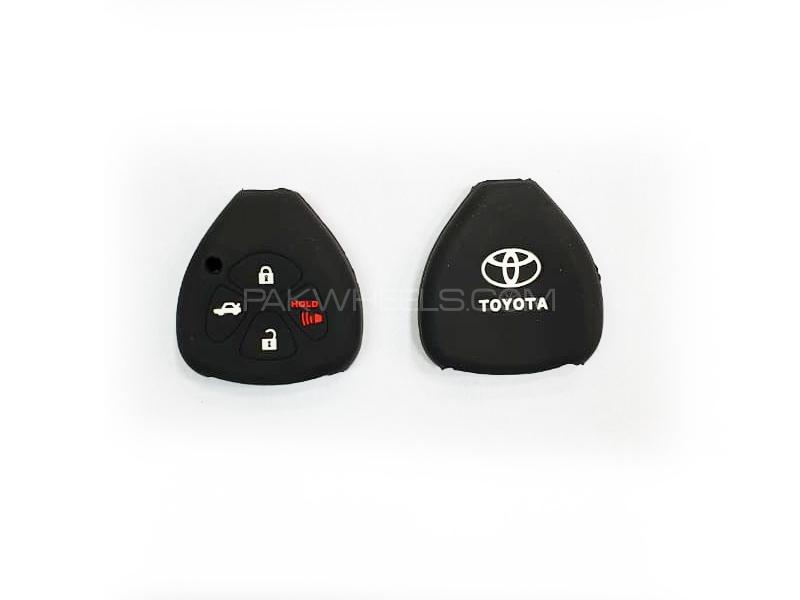 Toyota Corolla 2009-2014 Soft Silicone Key Cover Black Image-1